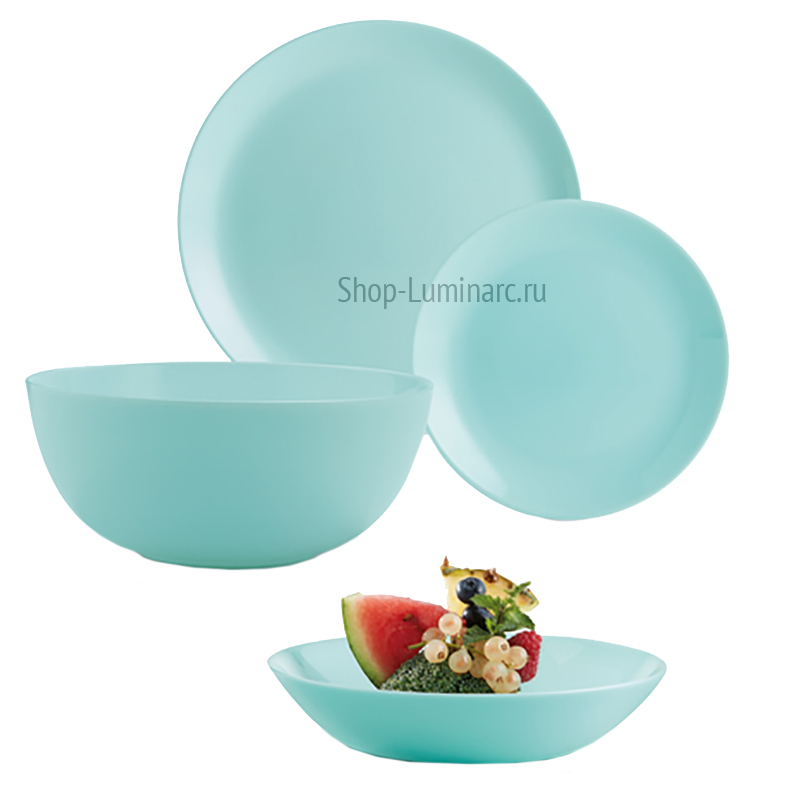 Увеличить изображение Сервиз Luminarc Diwali Light Turquoise Дивали Лайт Тюркуаз - 19 пр.